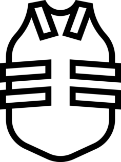 Bulletproof Vest Line Art Svg Vector, Free Vectors File